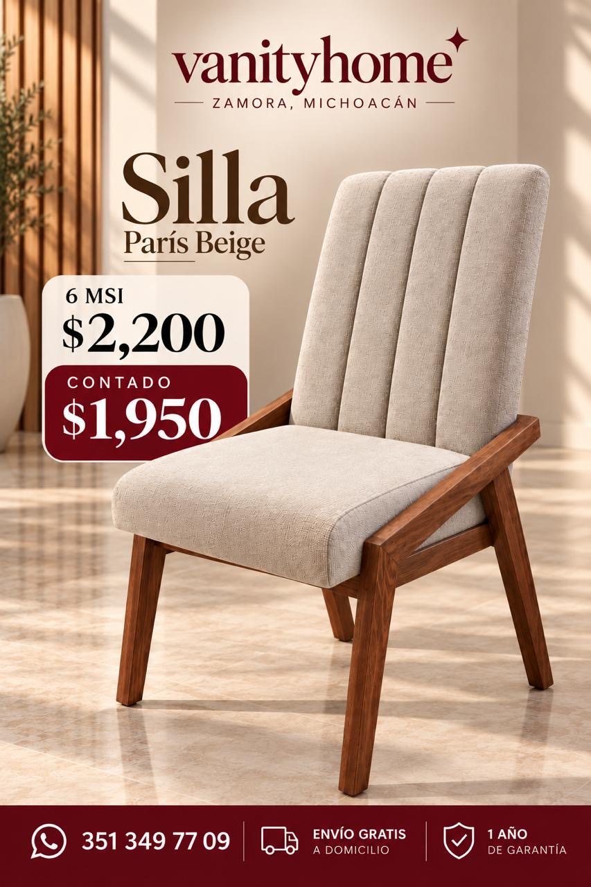 Silla Paris Beige