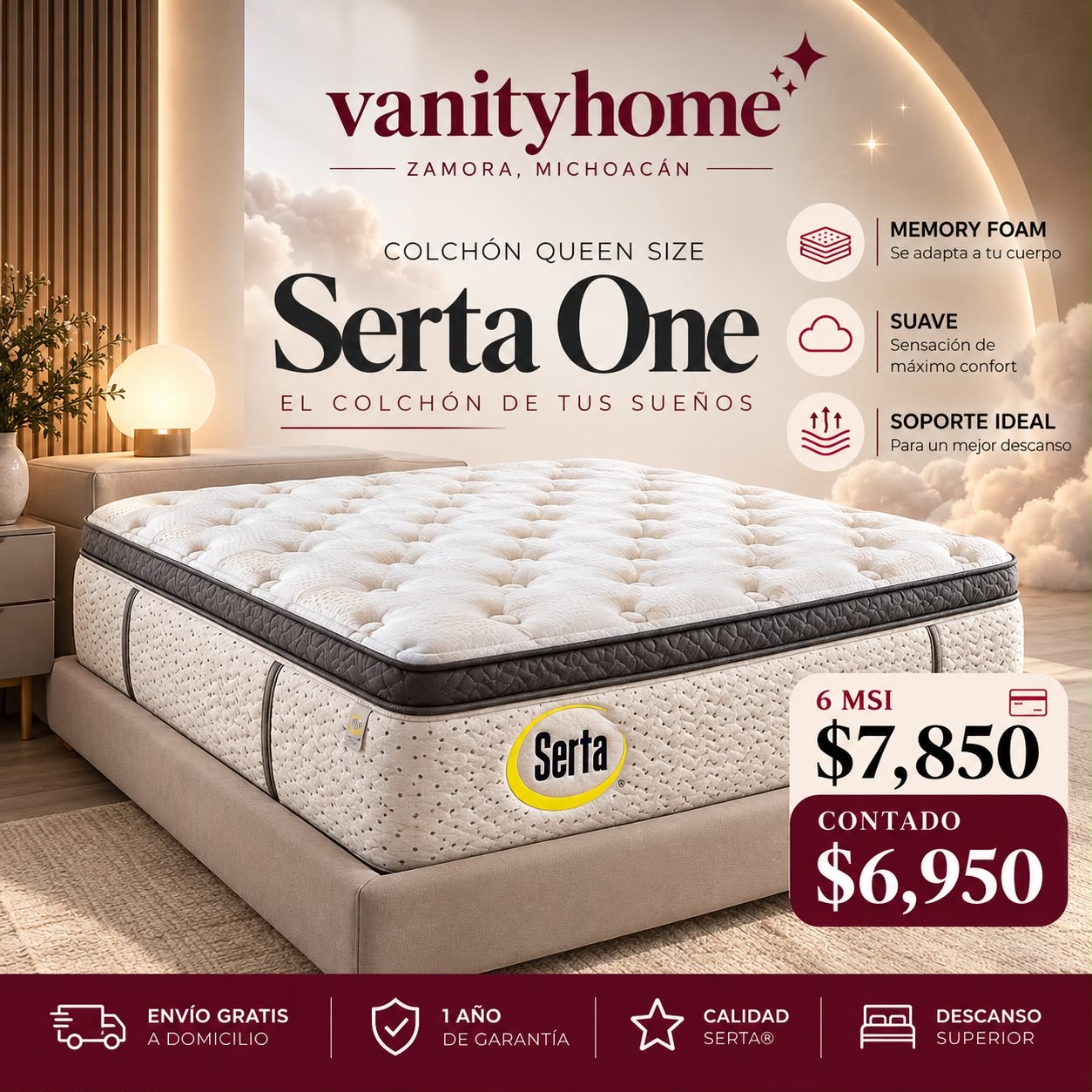 Colchon Serta One Queen Size
