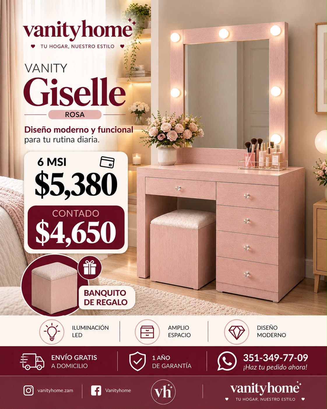 Vanity Giselle Rosa