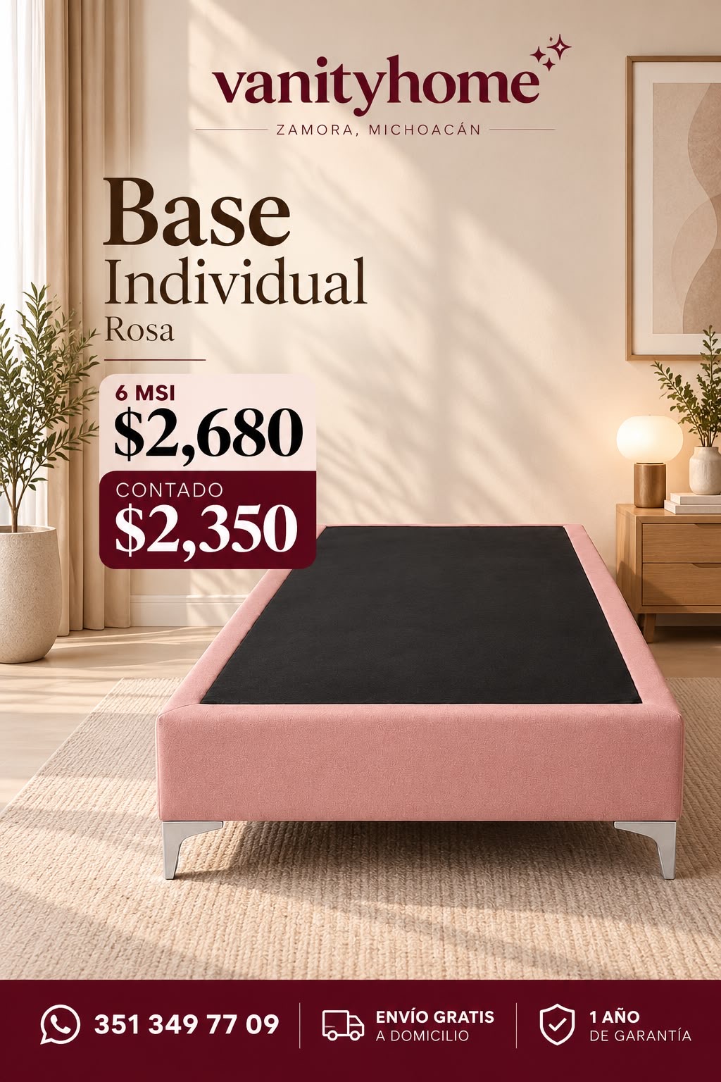 Base Individual Rosa