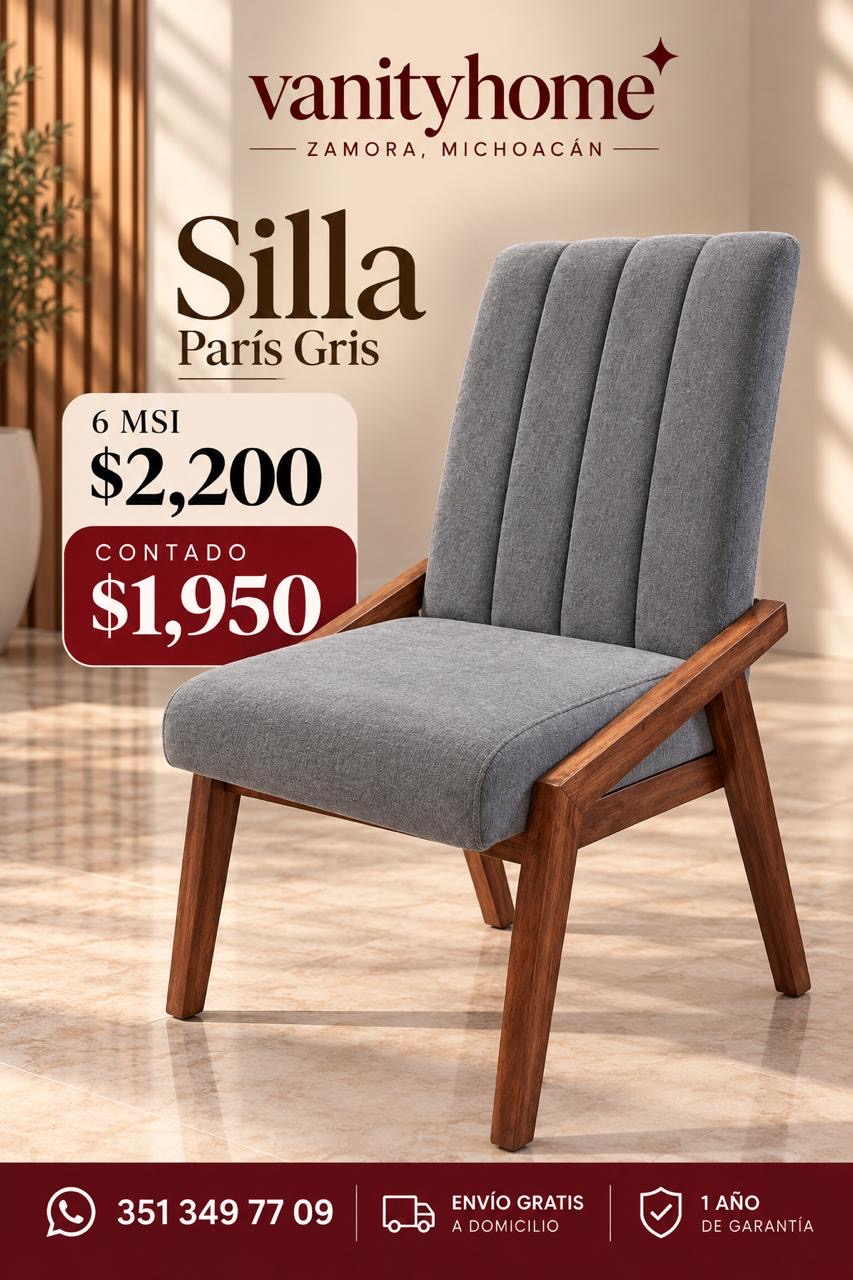 Silla Paris Gris