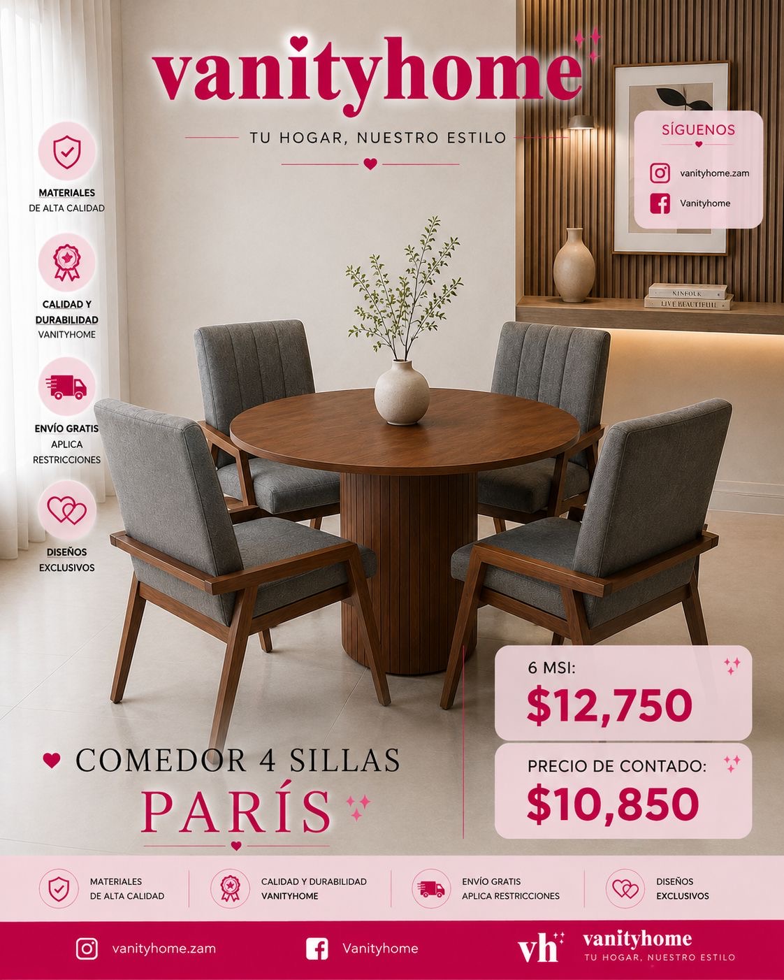 Comedor Paris Gris