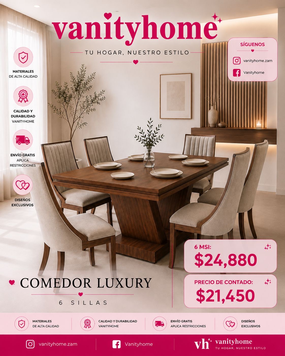 Comedor Luxury Beige