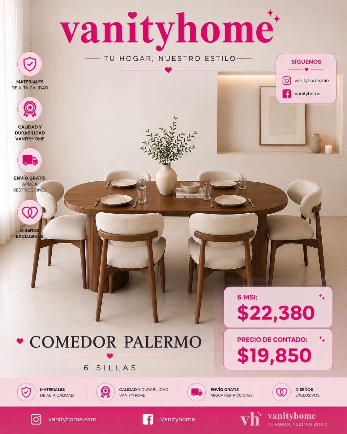 Comedor Palermo Beige